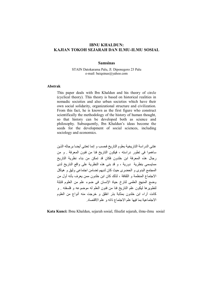 Filsafat sejarah ibnu khaldun pdf